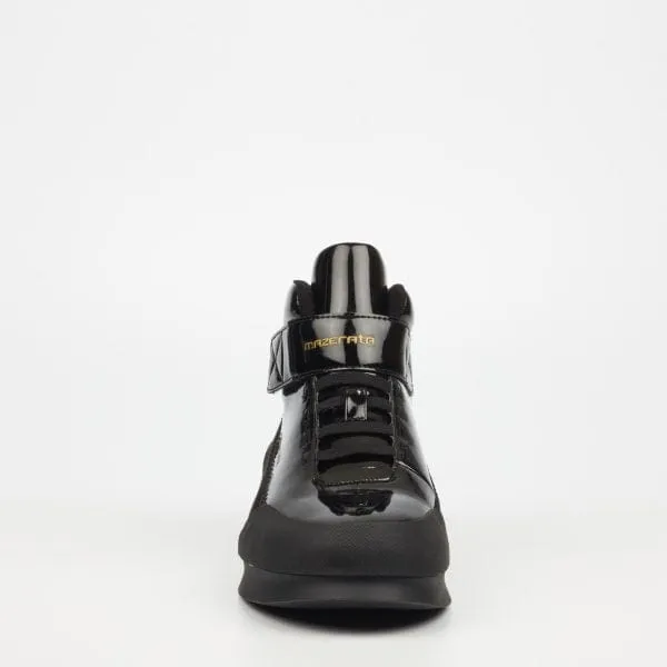 Mazerata Valentino 1 Pat Suede Black