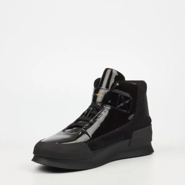 Mazerata Valentino 1 Pat Suede Black