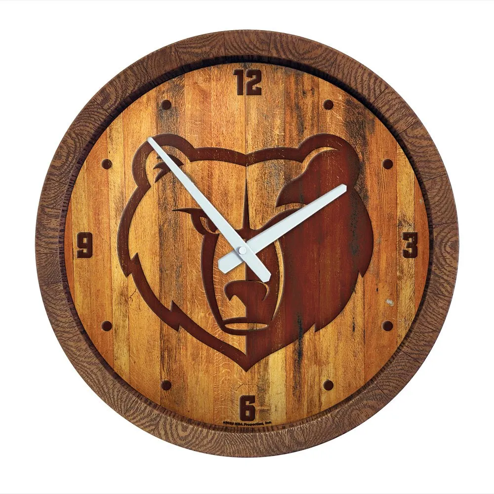 Memphis Grizzlies: "Faux" Barrel Top Clock