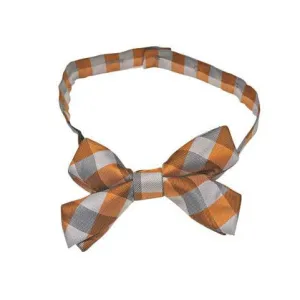 Men's Classic Orange and Grey Bow Tie (Classic Man)