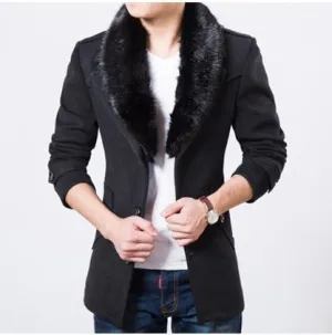 Men's Velvet Faux Fur Fashion Jacket In 4 Colors!