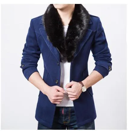 Men's Velvet Faux Fur Fashion Jacket In 4 Colors!