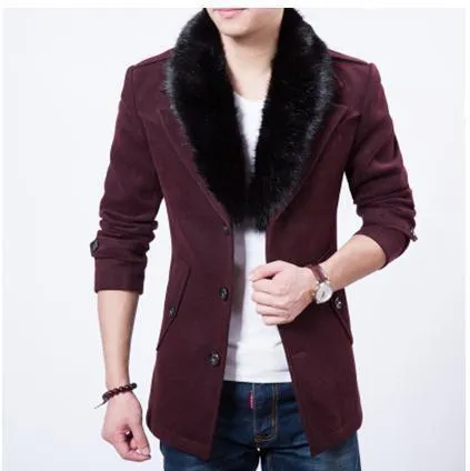 Men's Velvet Faux Fur Fashion Jacket In 4 Colors!