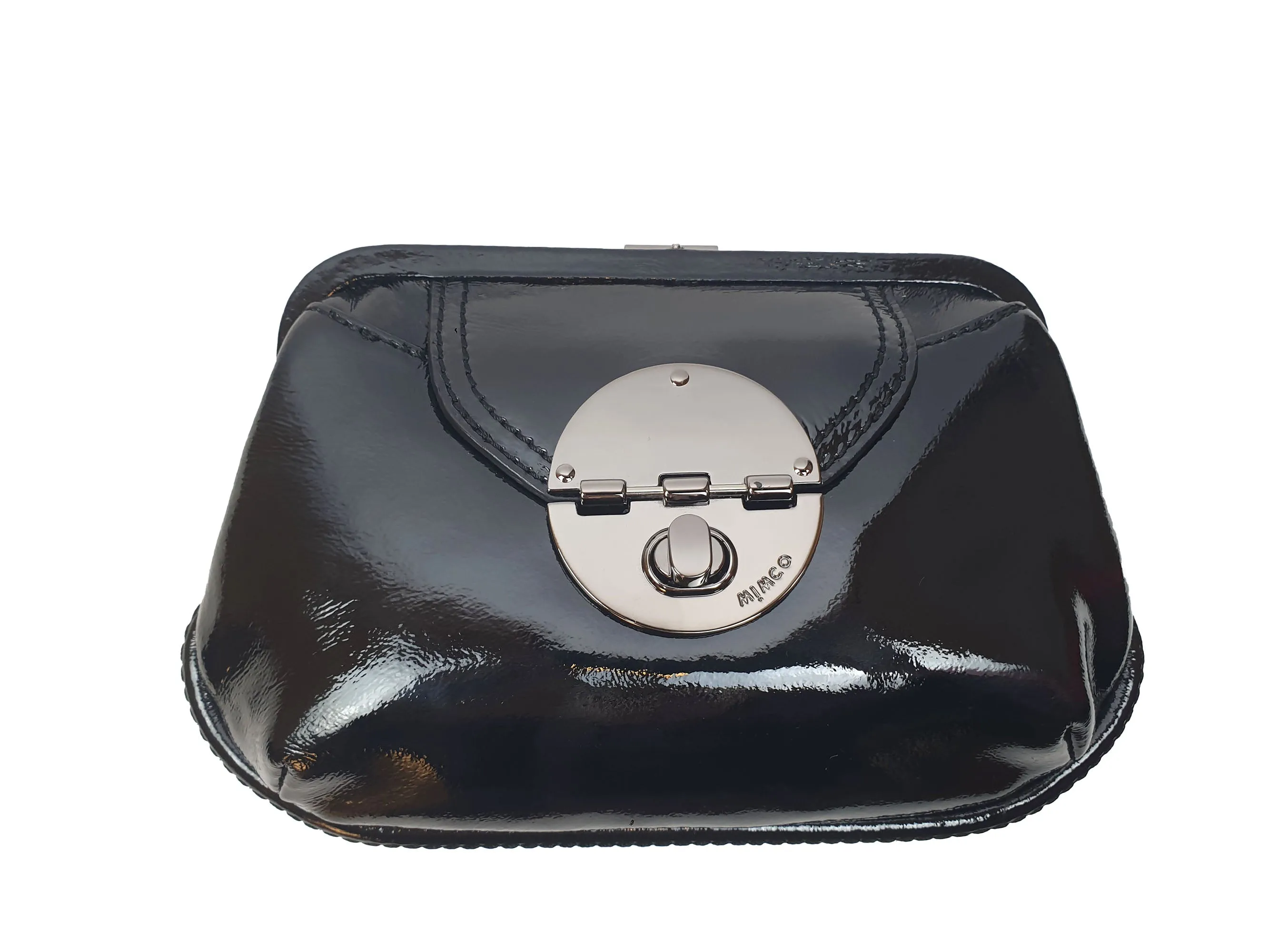 Mimco patent leather clutch/handbag (as new with tags)