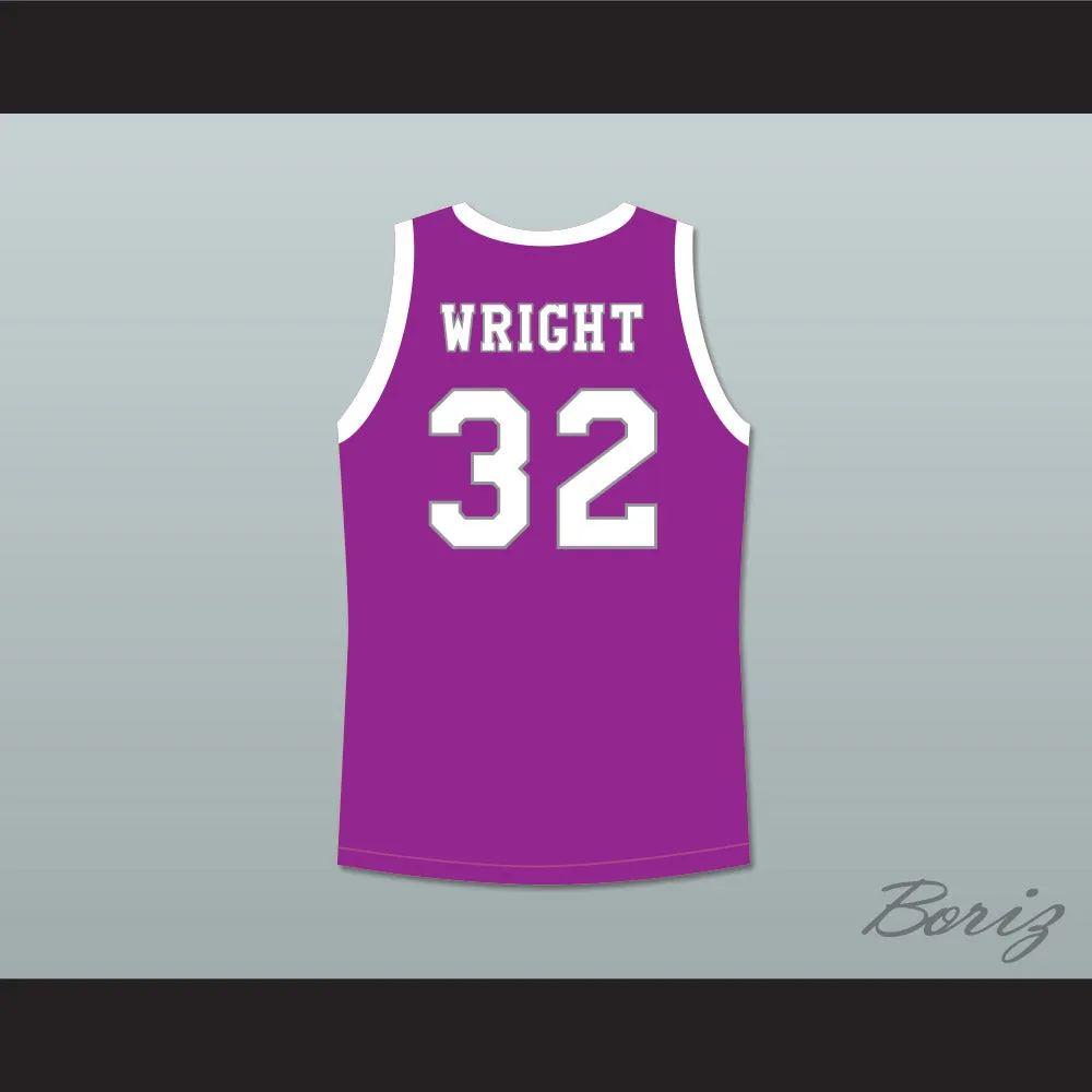 Monica Wright 32 Crenshaw High School Purple Basketball Jersey