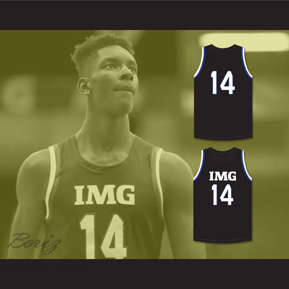 Moussa Diabate 14 IMG Academy Black Basketball Jersey 1