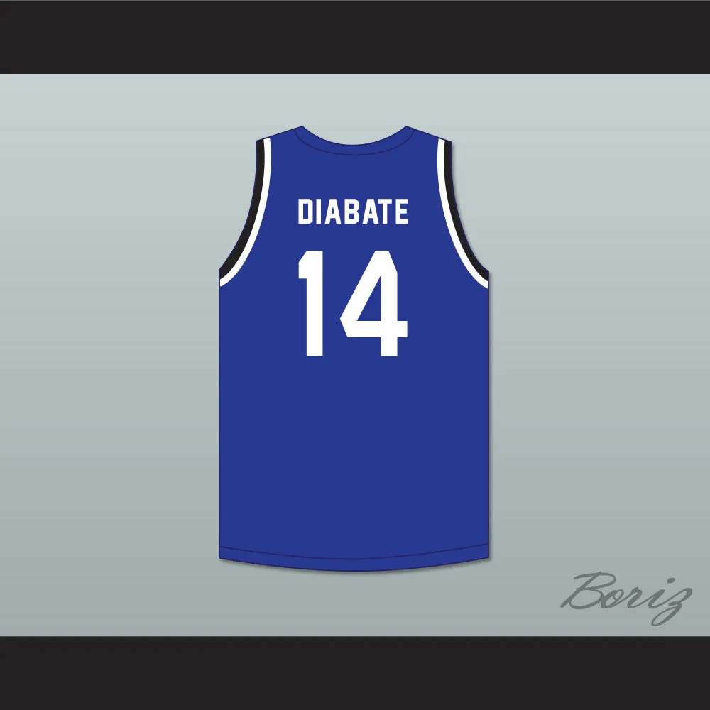 Moussa Diabate 14 IMG Academy Blue Basketball Jersey 2