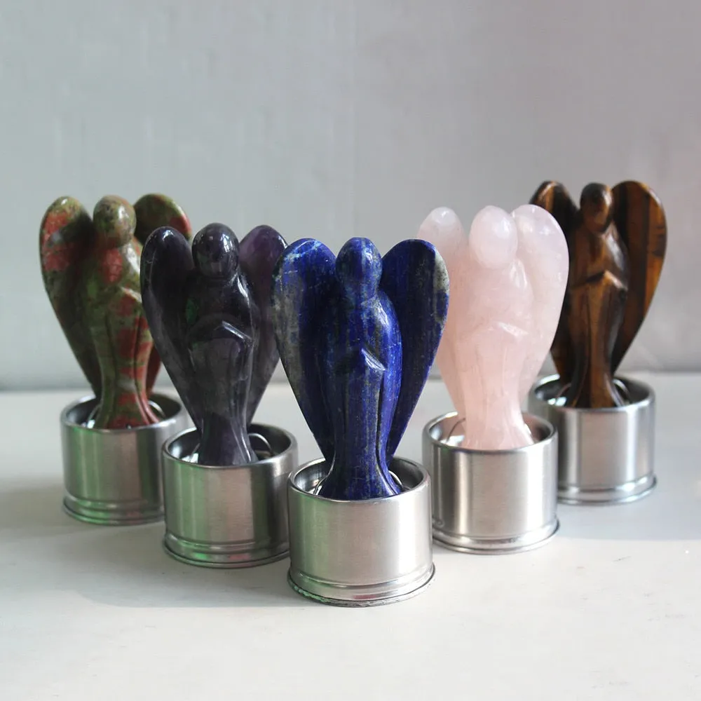 Natural Angel Crystal Water Bottles - Hand Carved