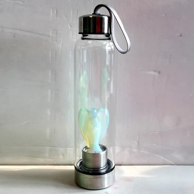 Natural Angel Crystal Water Bottles - Hand Carved