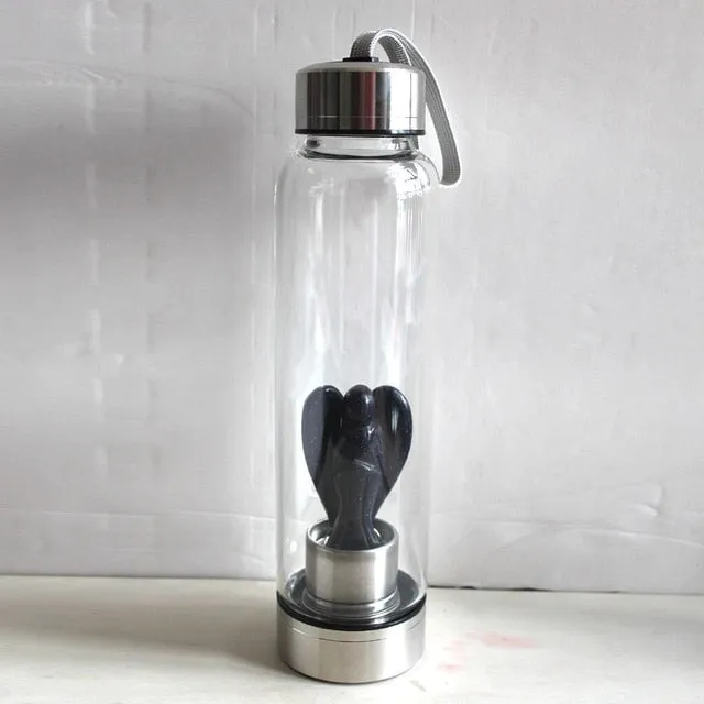 Natural Angel Crystal Water Bottles - Hand Carved