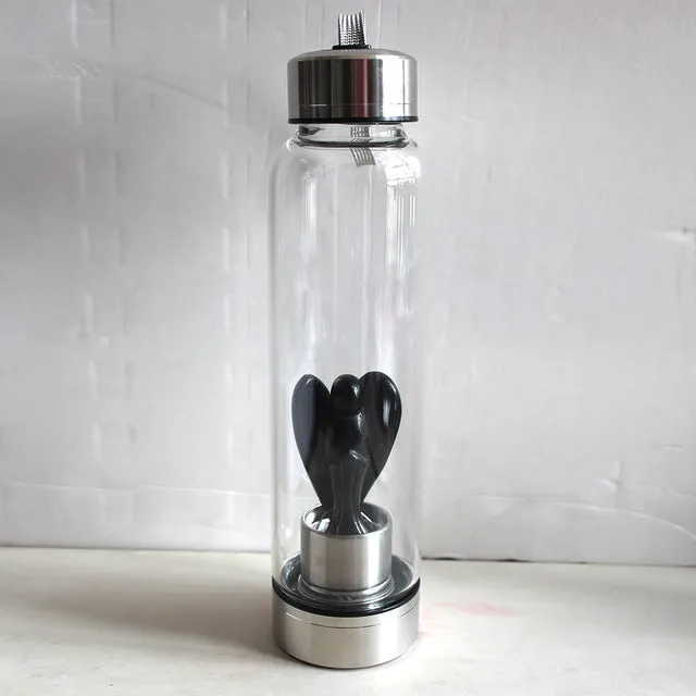 Natural Angel Crystal Water Bottles - Hand Carved
