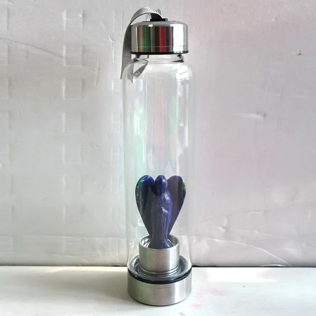 Natural Angel Crystal Water Bottles - Hand Carved