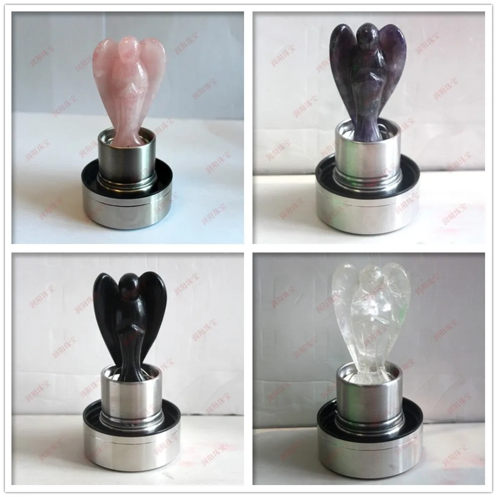 Natural Angel Crystal Water Bottles - Hand Carved