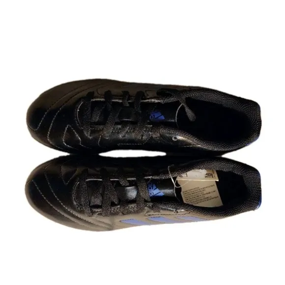 NEW NIB Adidas Goletto VII FG Unisex Soccer Cleats Youth Size 2.5 Black &amp; Blue