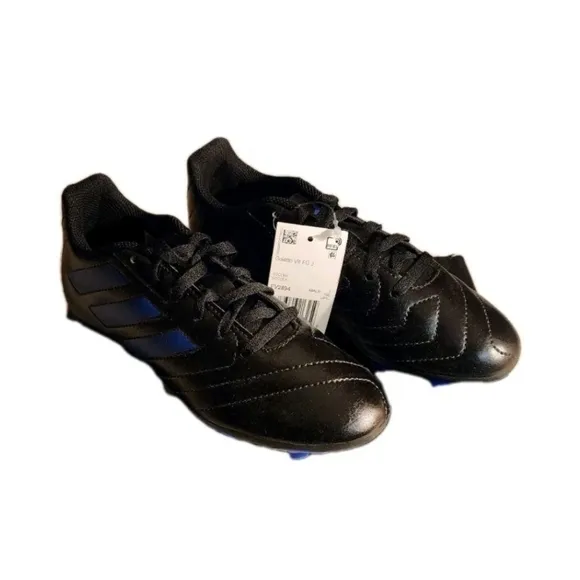 NEW NIB Adidas Goletto VII FG Unisex Soccer Cleats Youth Size 2.5 Black &amp; Blue