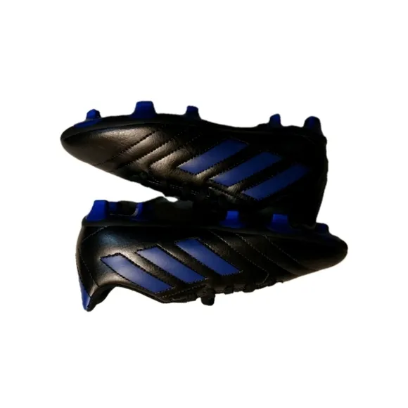NEW NIB Adidas Goletto VII FG Unisex Soccer Cleats Youth Size 2.5 Black &amp; Blue