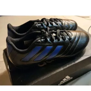 NEW NIB Adidas Goletto VII FG Unisex Soccer Cleats Youth Size 2.5 Black &amp; Blue