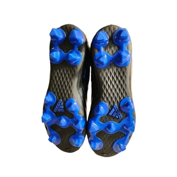 NEW NIB Adidas Goletto VII FG Unisex Soccer Cleats Youth Size 2.5 Black &amp; Blue