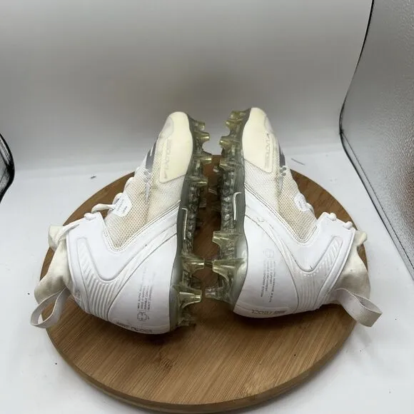 Nike Alpha Huarache 8 Elite LAX Lacrosse Cleats Mens Size 8.5 White CW4440-110