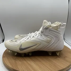 Nike Alpha Huarache 8 Elite LAX Lacrosse Cleats Mens Size 8.5 White CW4440-110