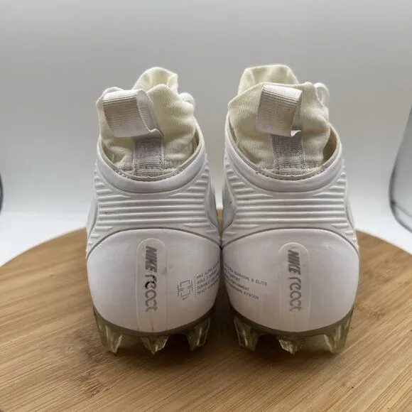 Nike Alpha Huarache 8 Elite LAX Lacrosse Cleats Mens Size 8.5 White CW4440-110