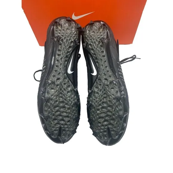 Nike Alpha Menace Pro 2 Mid Football Cleats, Men Sz 13, Black/White, AQ3209-100