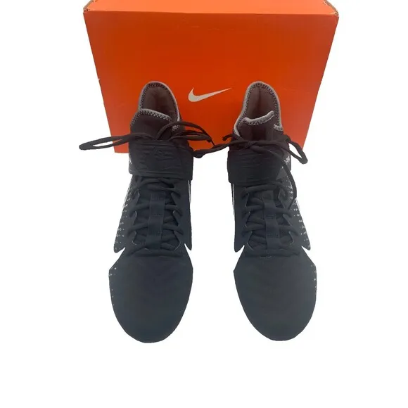 Nike Alpha Menace Pro 2 Mid Football Cleats, Men Sz 13, Black/White, AQ3209-100