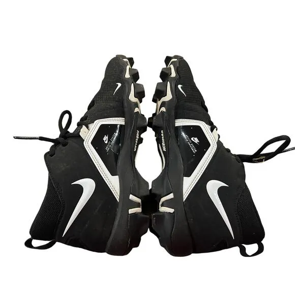 Nike Alpha Menace Pro 3 Black and White Football Cleats/ size 5Youth