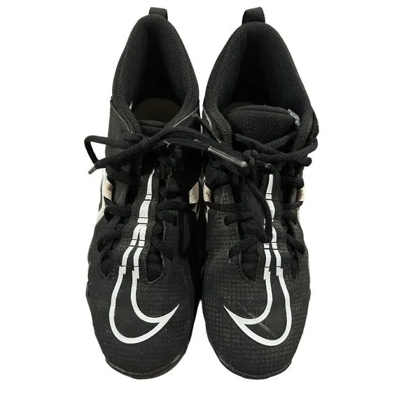 Nike Alpha Menace Pro 3 Black and White Football Cleats/ size 5Youth