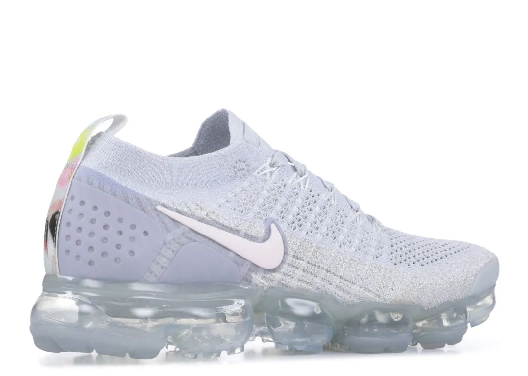 NIKE Women's Pure Platinum/Arctic Pink Vapormax Flyknit 2 #942843-011 NEW