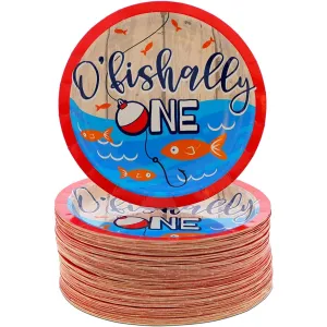 O'fishally One Paper Plates For 1st Birthday Party (7 Inches 80