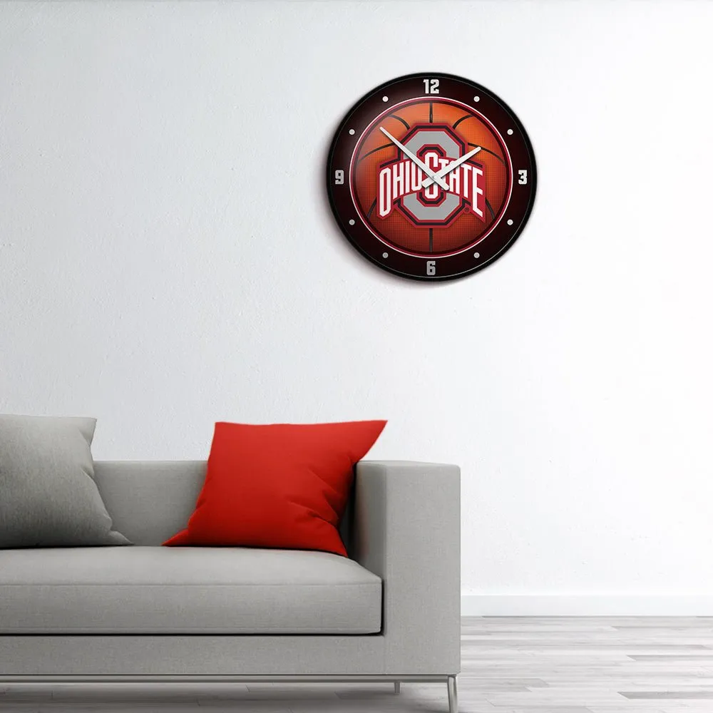 Ohio State Buckeyes: Basketball - Modern Disc Wall Clock