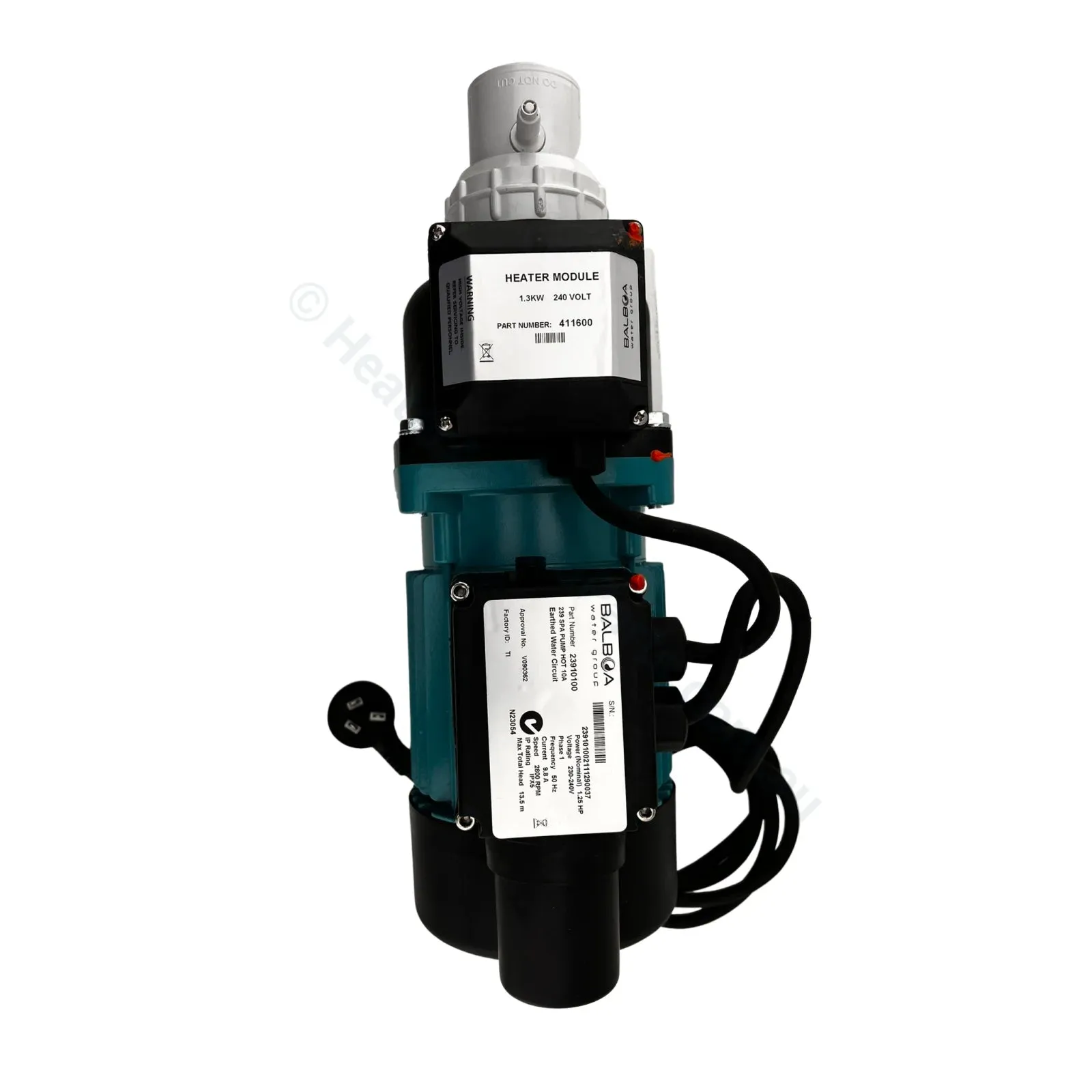 Onga Balboa 2391 1.25HP w/ 1.35kw Heater - Heated Spa Bath Pump - B-23910100