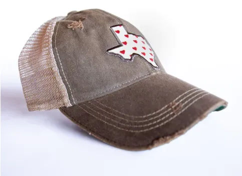 Original Cowgirl Clothing Cap: Texas Hearts