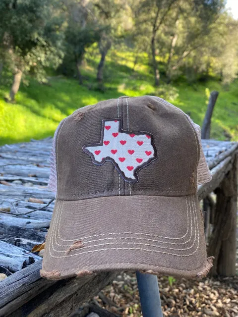 Original Cowgirl Clothing Cap: Texas Hearts