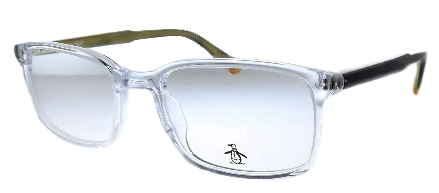 Original Penguin PE Layne CR Rectangle Plastic Crystal Eyeglasses with Demo Lens