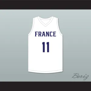 Ousmane Dieng 11 France White Basketball Jersey 2
