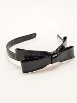Paige Bow Headband - Black