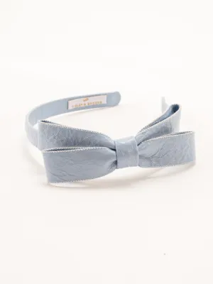 Paige Bow Headband - Blue