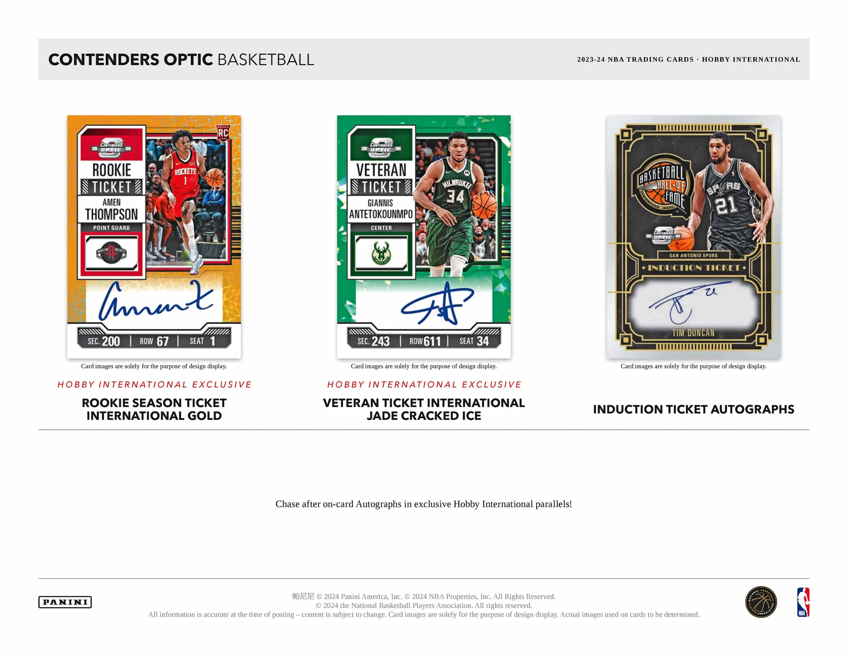 Panini Contenders Optic NBA Basketball 2023/24 - International Hobby Box