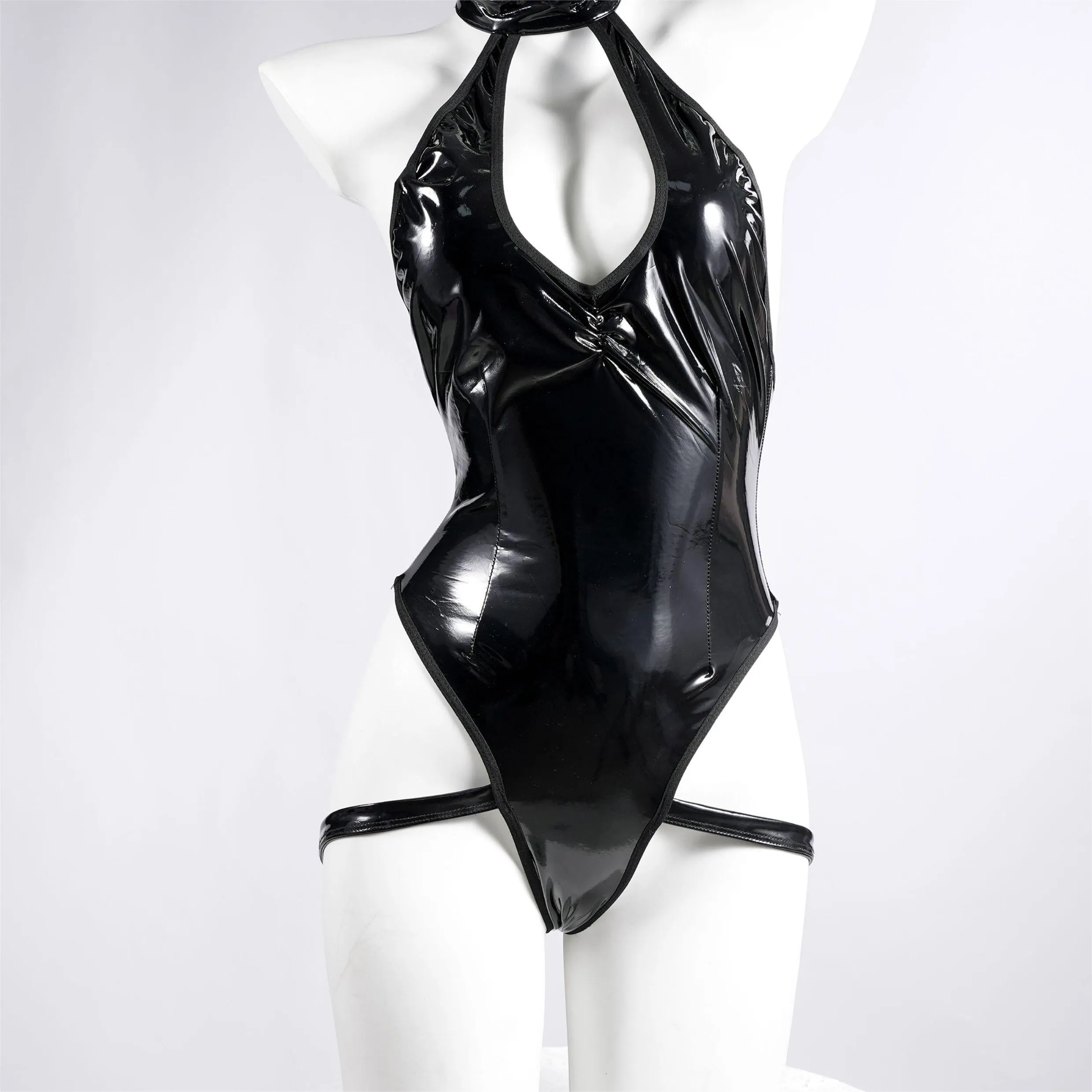 Patent leather glossy jumpsuit AN0302