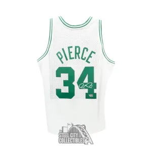 Paul Pierce Autographed Boston M&N White Replica Basketball L Jersey - Fanatics