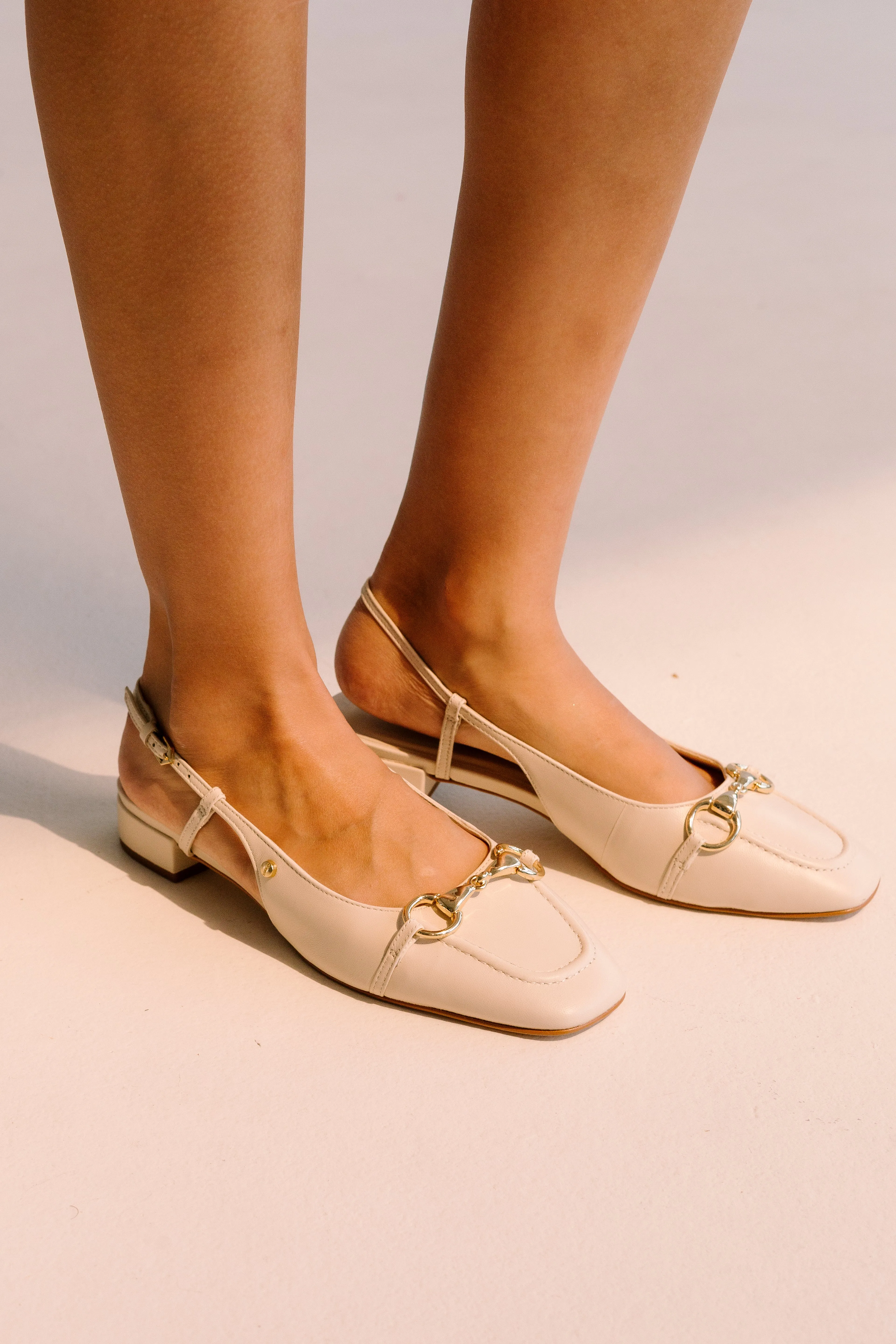 Penelope Sling-Back Pumps - Milk