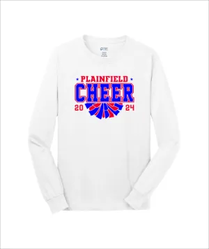 PLAINFIELD CHEER ON WHITE LONGSLEEVE