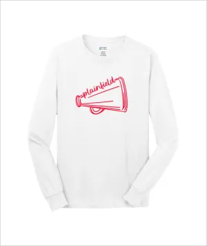 PLAINFIELD RED MEGAPHONE WHITE LONGSLEEVE