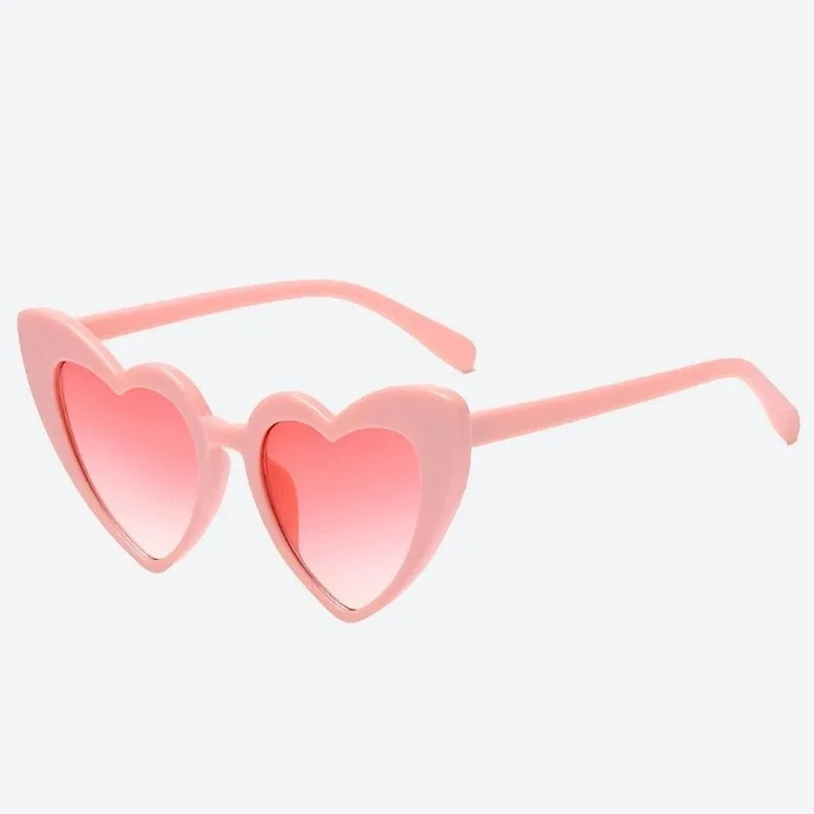 Playful Heart-Shaped Fashion Sunglasses