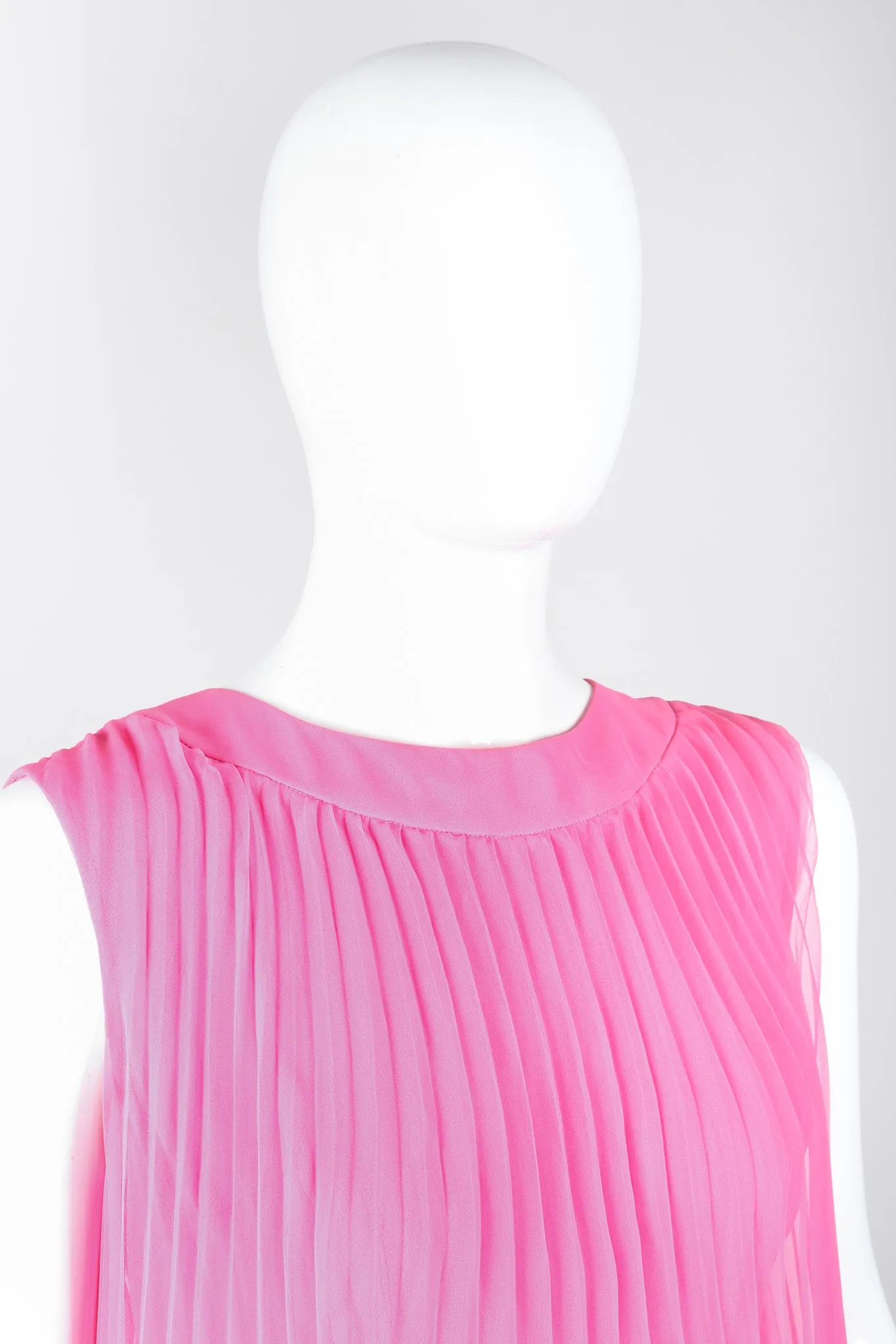 Pleated Feather Trapeze Dress