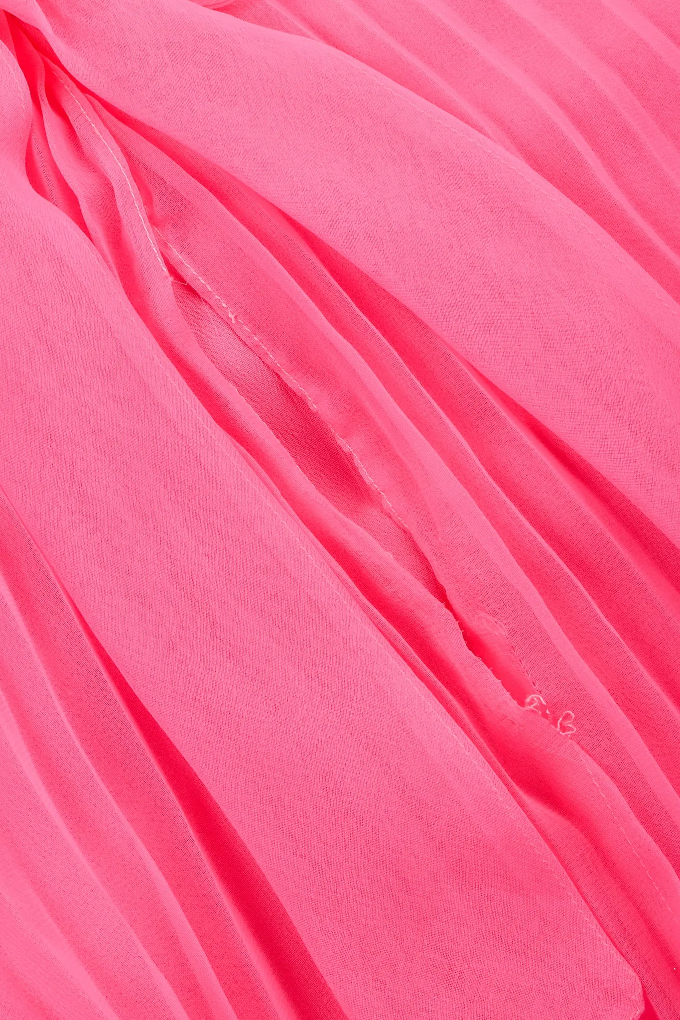 Pleated Feather Trapeze Dress
