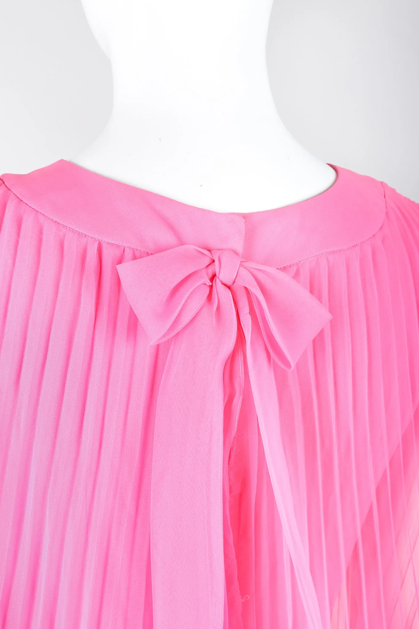 Pleated Feather Trapeze Dress