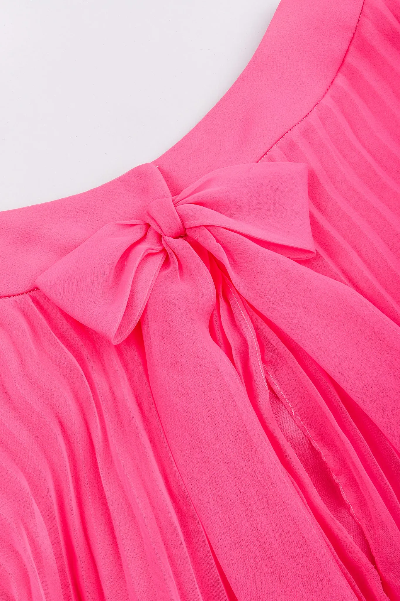 Pleated Feather Trapeze Dress